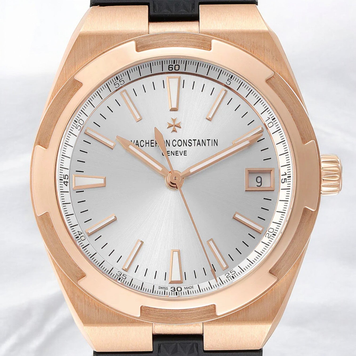 Overseas 4500v Automatic 41mm Silver Dial Rose Gold