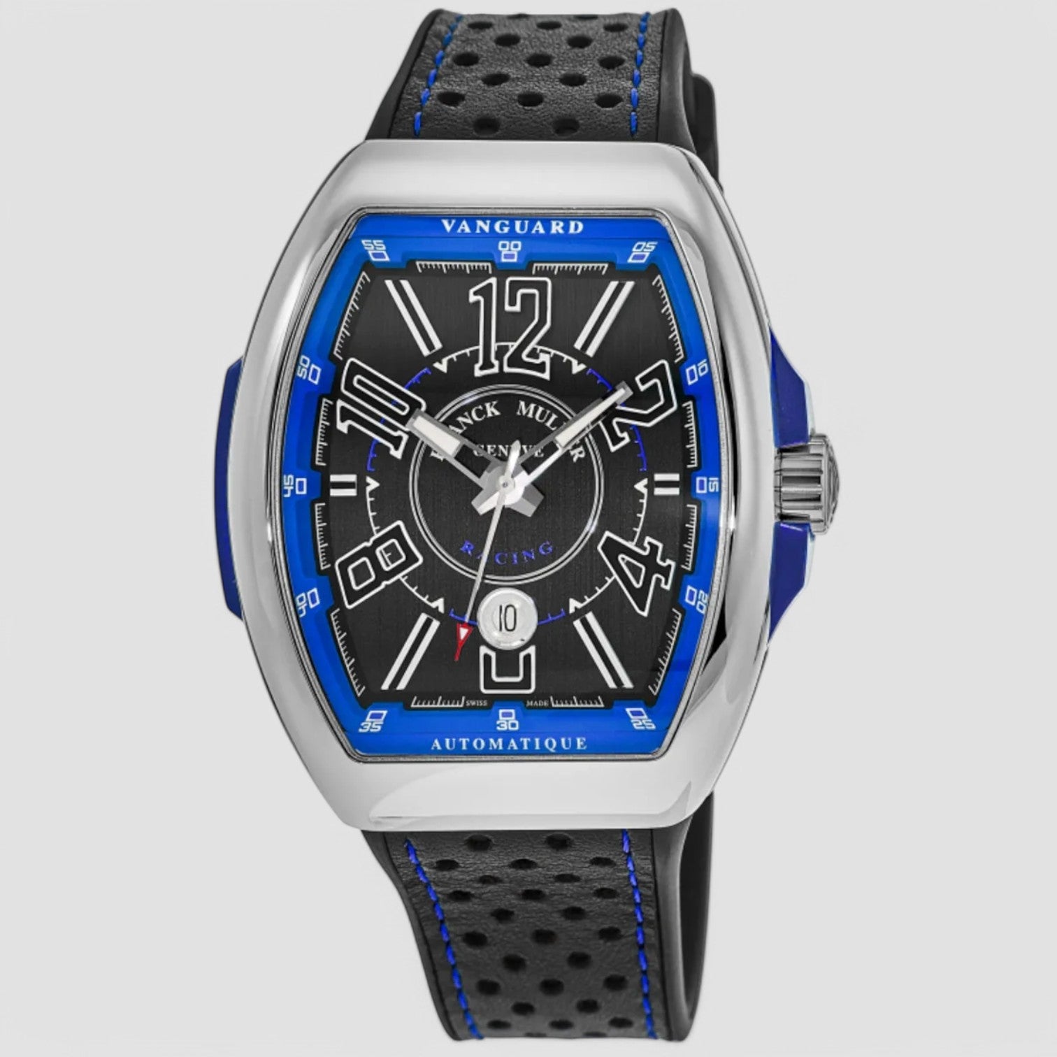 Vanguard Racing Automatic Black Blue Dial Watch V 45 SC DT RCG AC BL